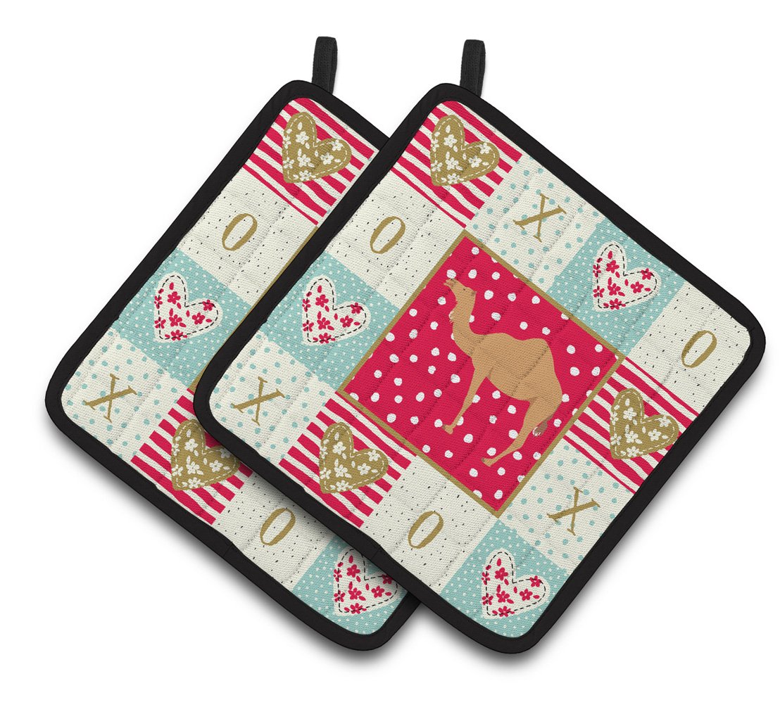 Arabian Camel Dromedary Love Pair of Pot Holders CK5244PTHD by Caroline's Treasures