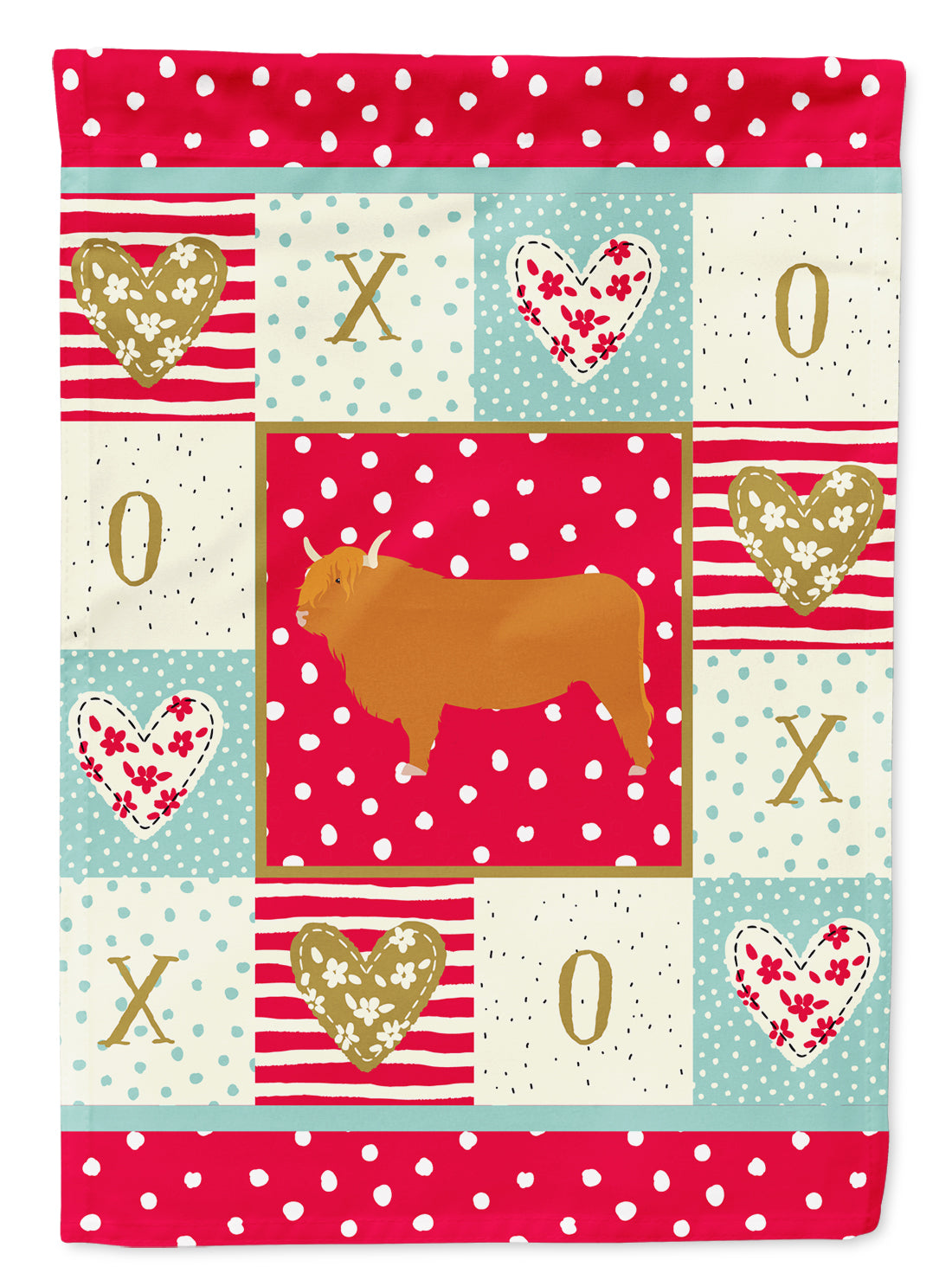 Highland Cow Love Flag Garden Size CK5247GF  the-store.com.