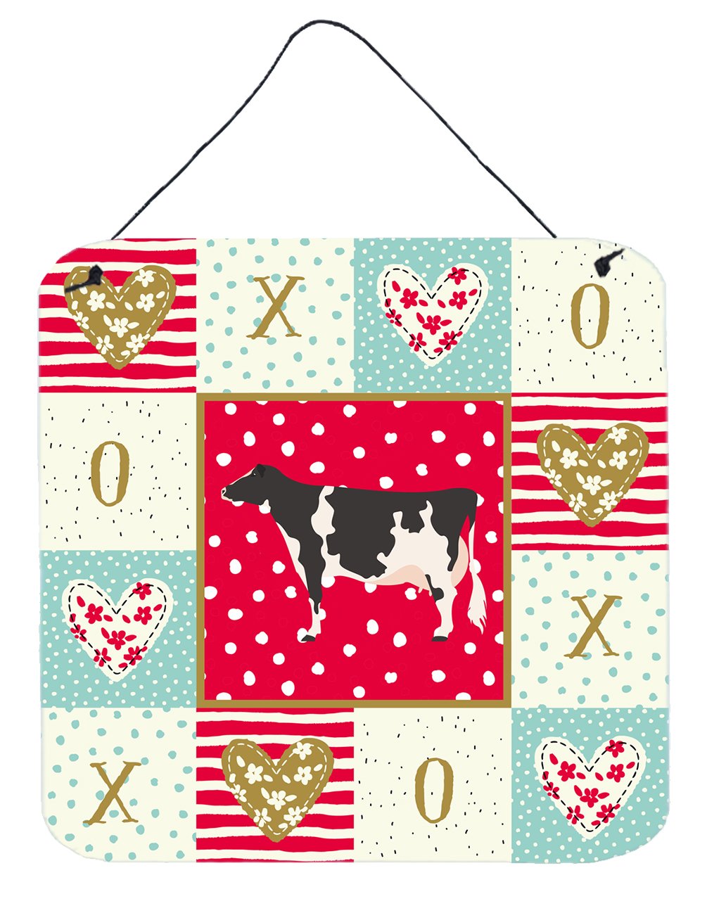 Holstein Cow Love Wall or Door Hanging Prints CK5249DS66 by Caroline's Treasures