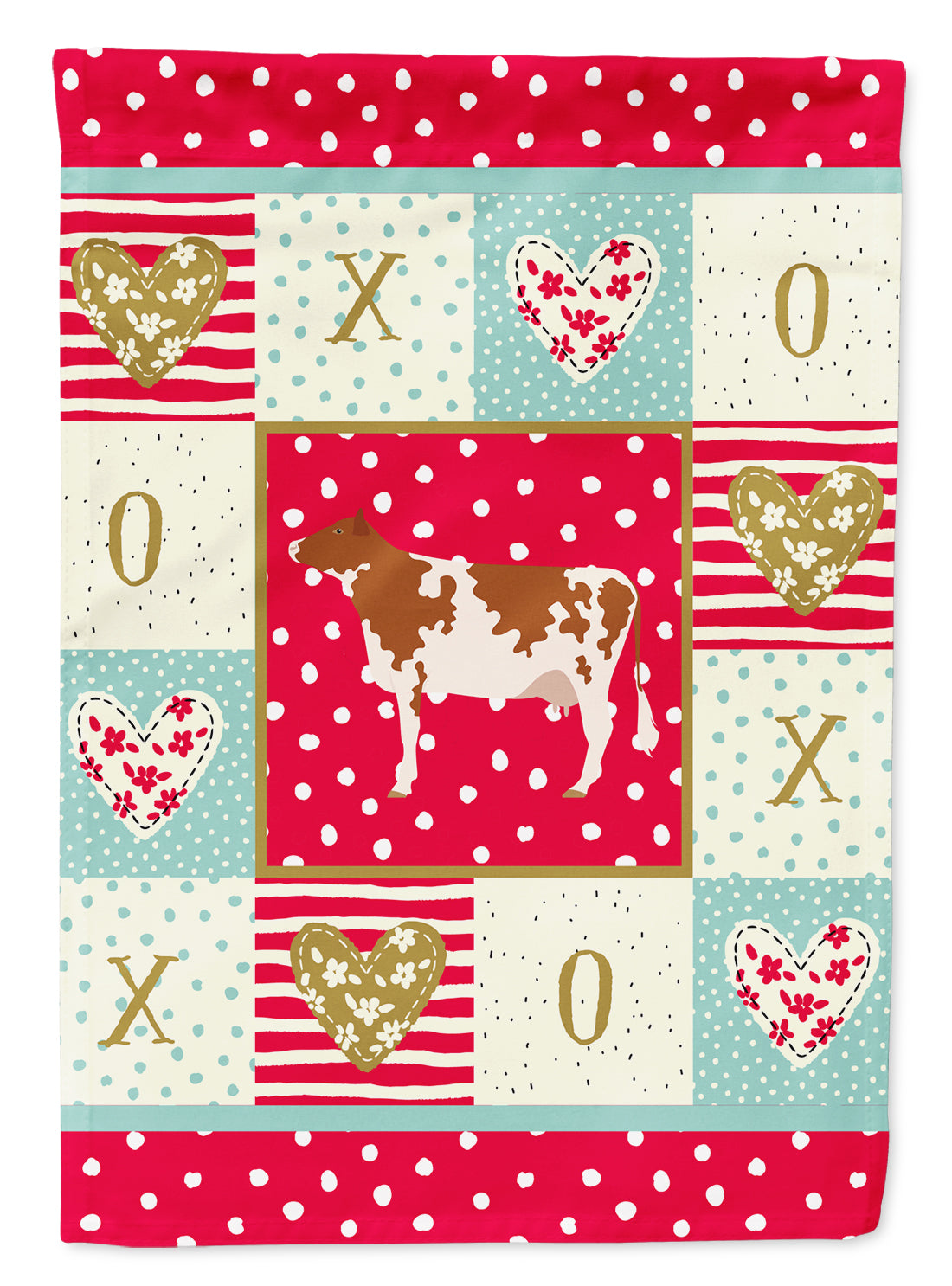 Ayrshire Cow Love Flag Garden Size CK5254GF  the-store.com.