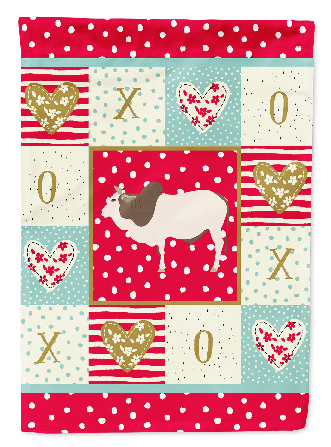 Malvi Cow Love Flag Canvas House Size CK5257CHF  the-store.com.