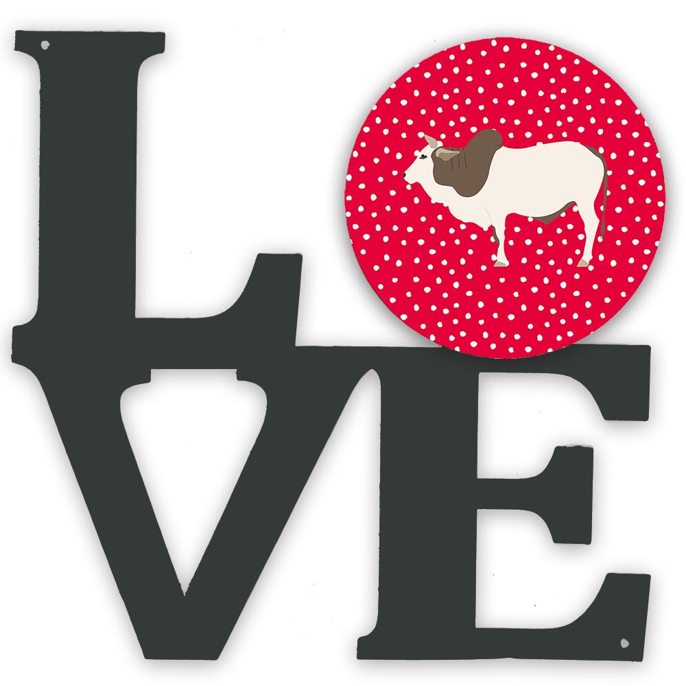 Malvi Cow Love Metal Wall Artwork LOVE CK5257WALV by Caroline's Treasures