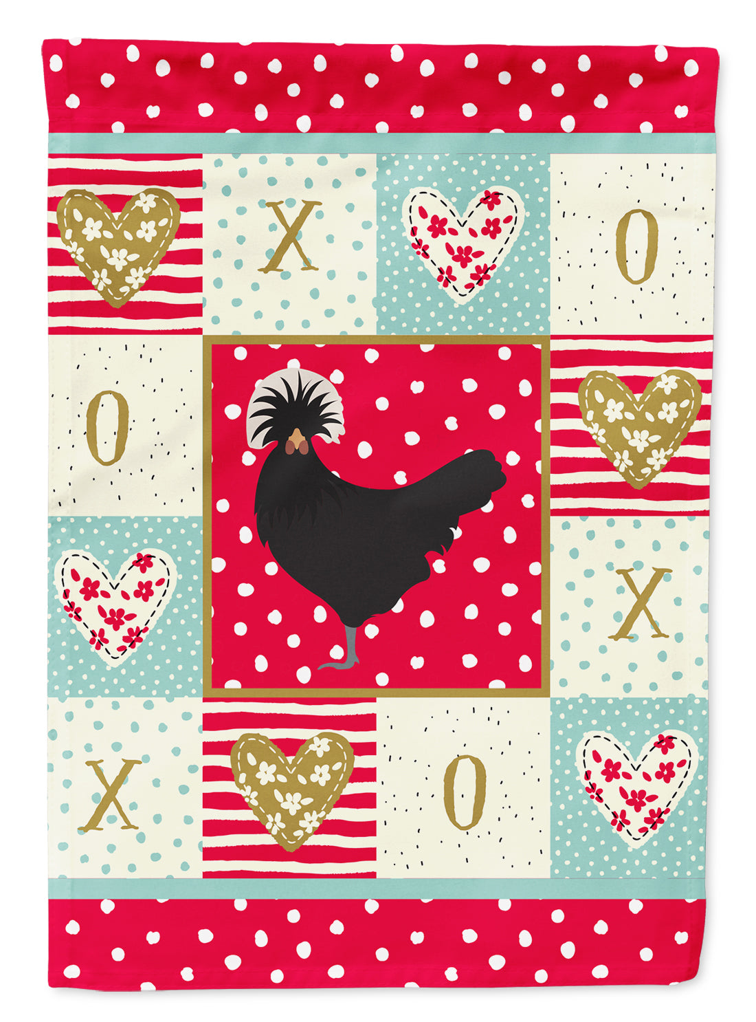 Polish Poland Chicken Love Flag Canvas House Size CK5261CHF  the-store.com.