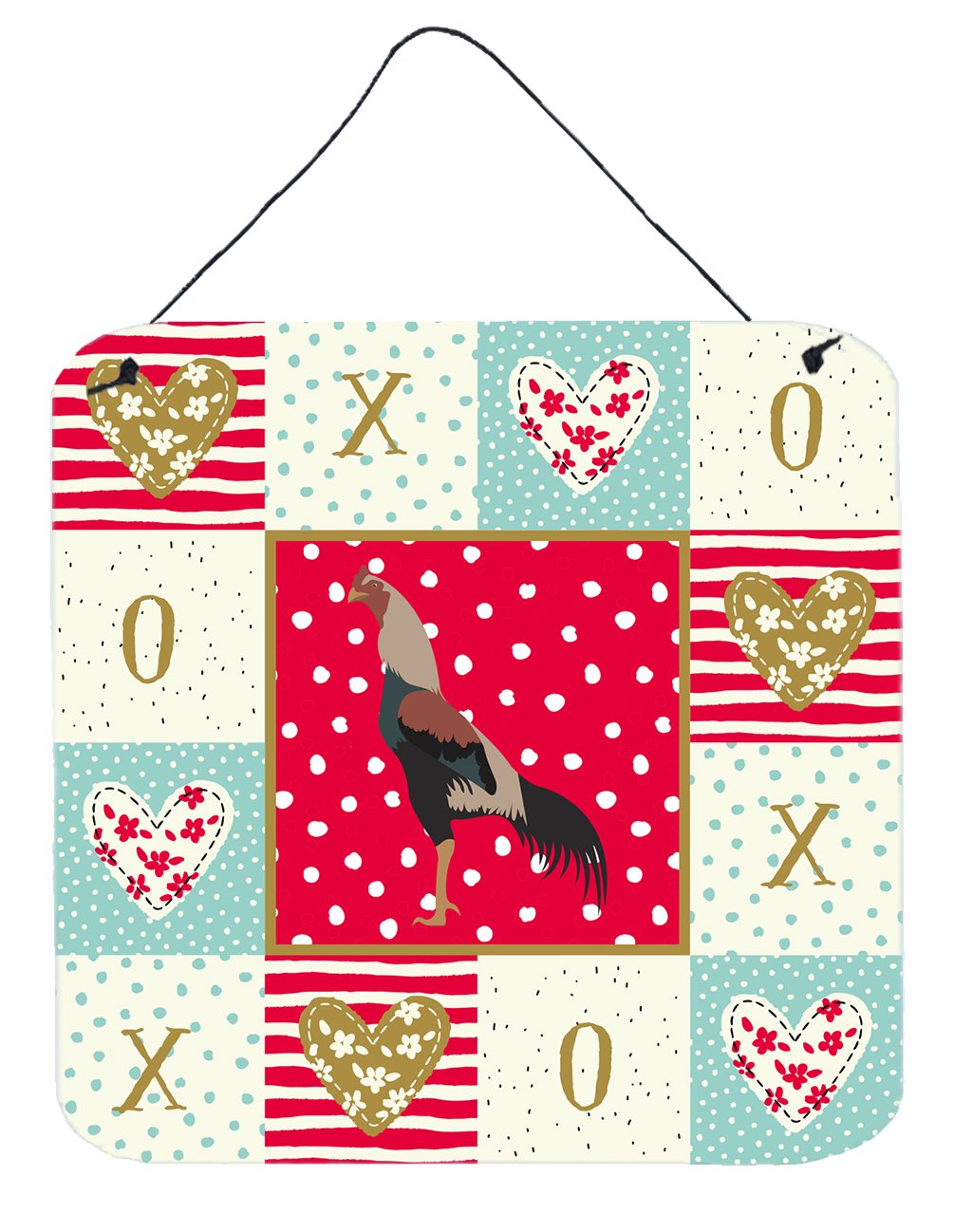 Kulang Chicken Love Wall or Door Hanging Prints CK5265DS66 by Caroline's Treasures