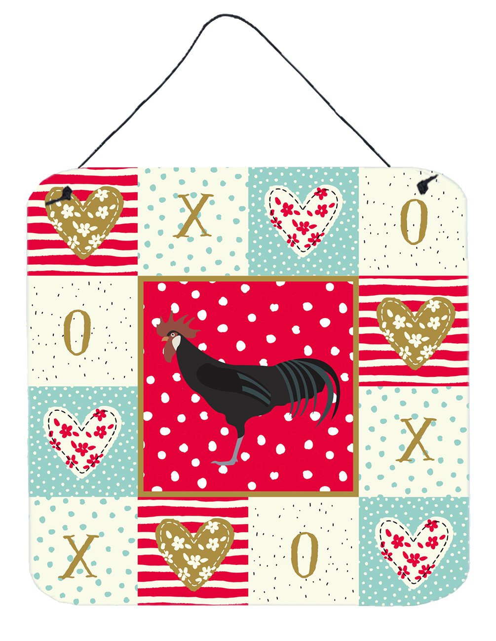 Minorca Ctalalan Chicken Love Wall or Door Hanging Prints CK5268DS66 by Caroline's Treasures