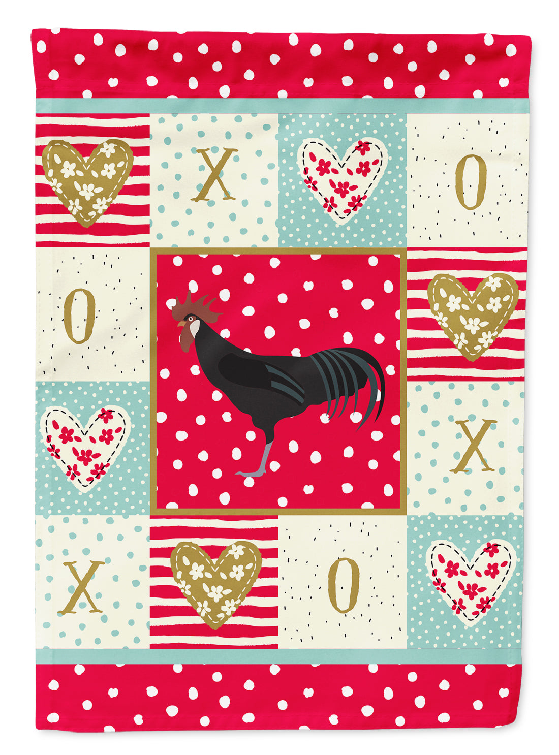 Minorca Ctalalan Chicken Love Flag Garden Size CK5268GF  the-store.com.