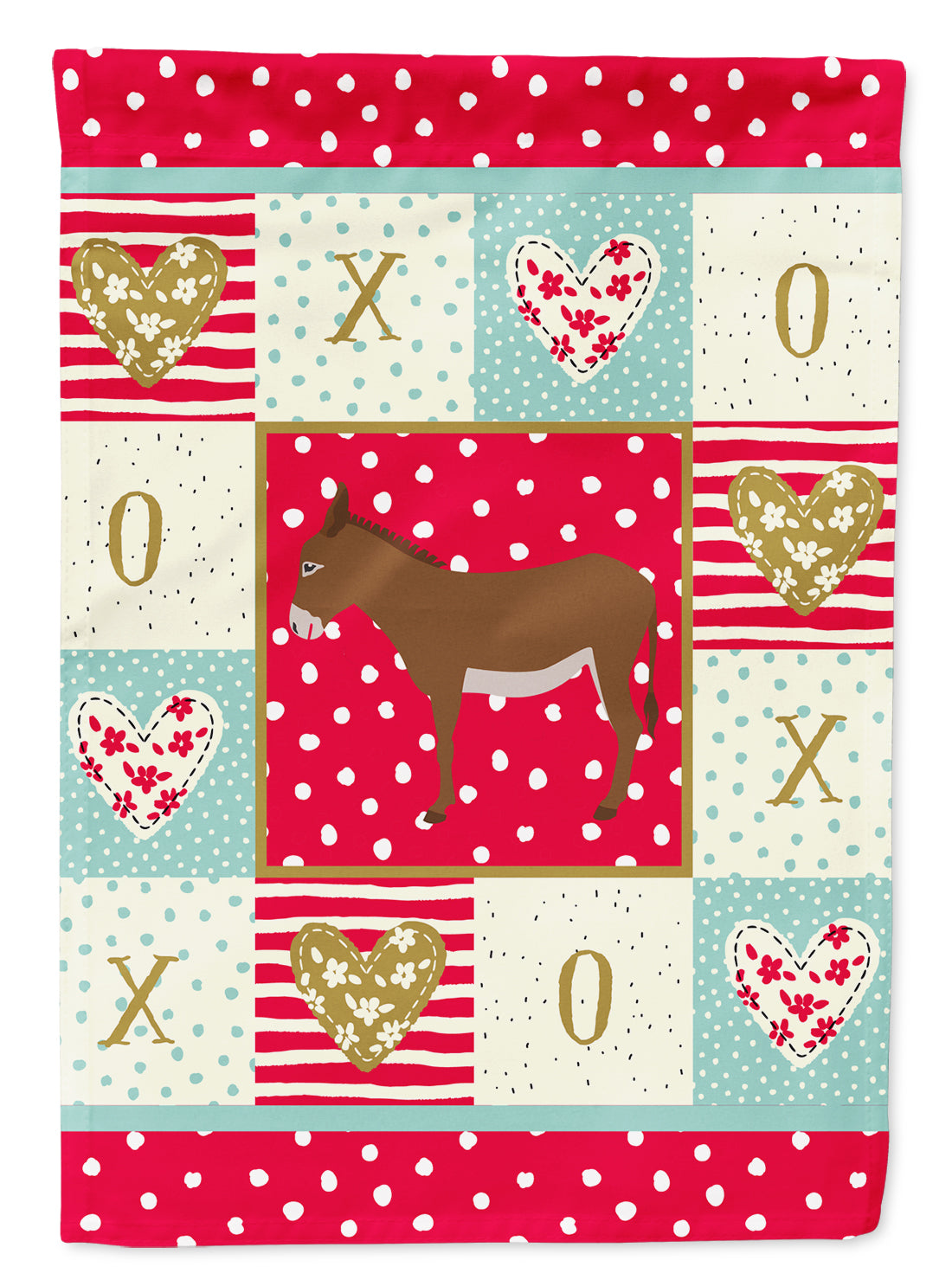 Cotentin Donkey Love Flag Canvas House Size CK5276CHF  the-store.com.