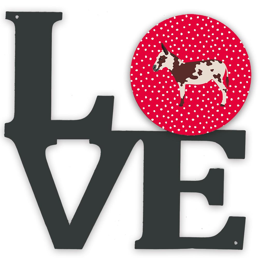 American Spotted Donkey Love Metal Wall Artwork LOVE CK5278WALV by Caroline's Treasures