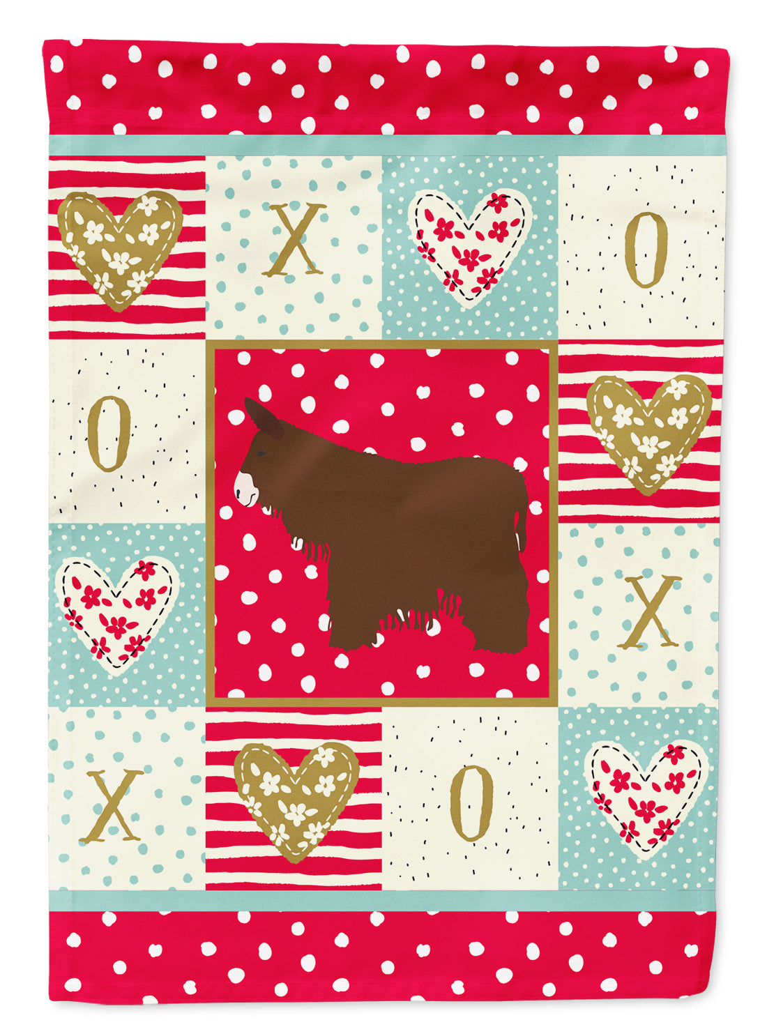 Poitou Poiteuin Donkey Love Flag Canvas House Size CK5279CHF  the-store.com.