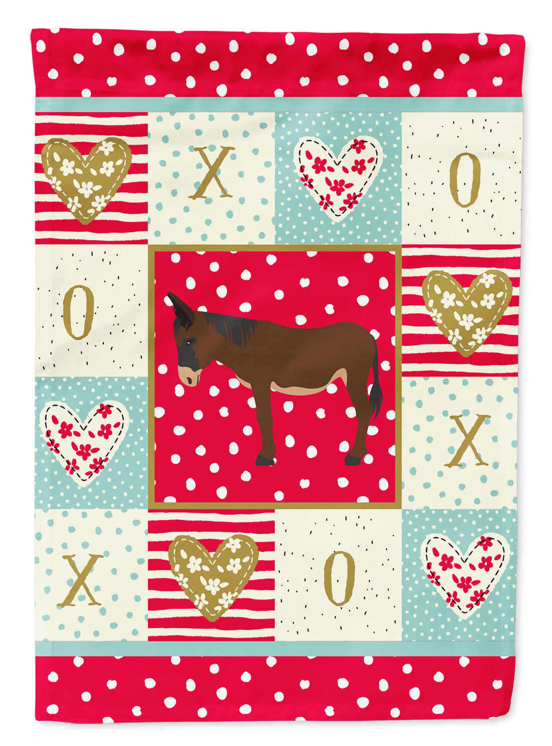 Zamorano-Leones Donkey Love Flag Canvas House Size CK5280CHF  the-store.com.