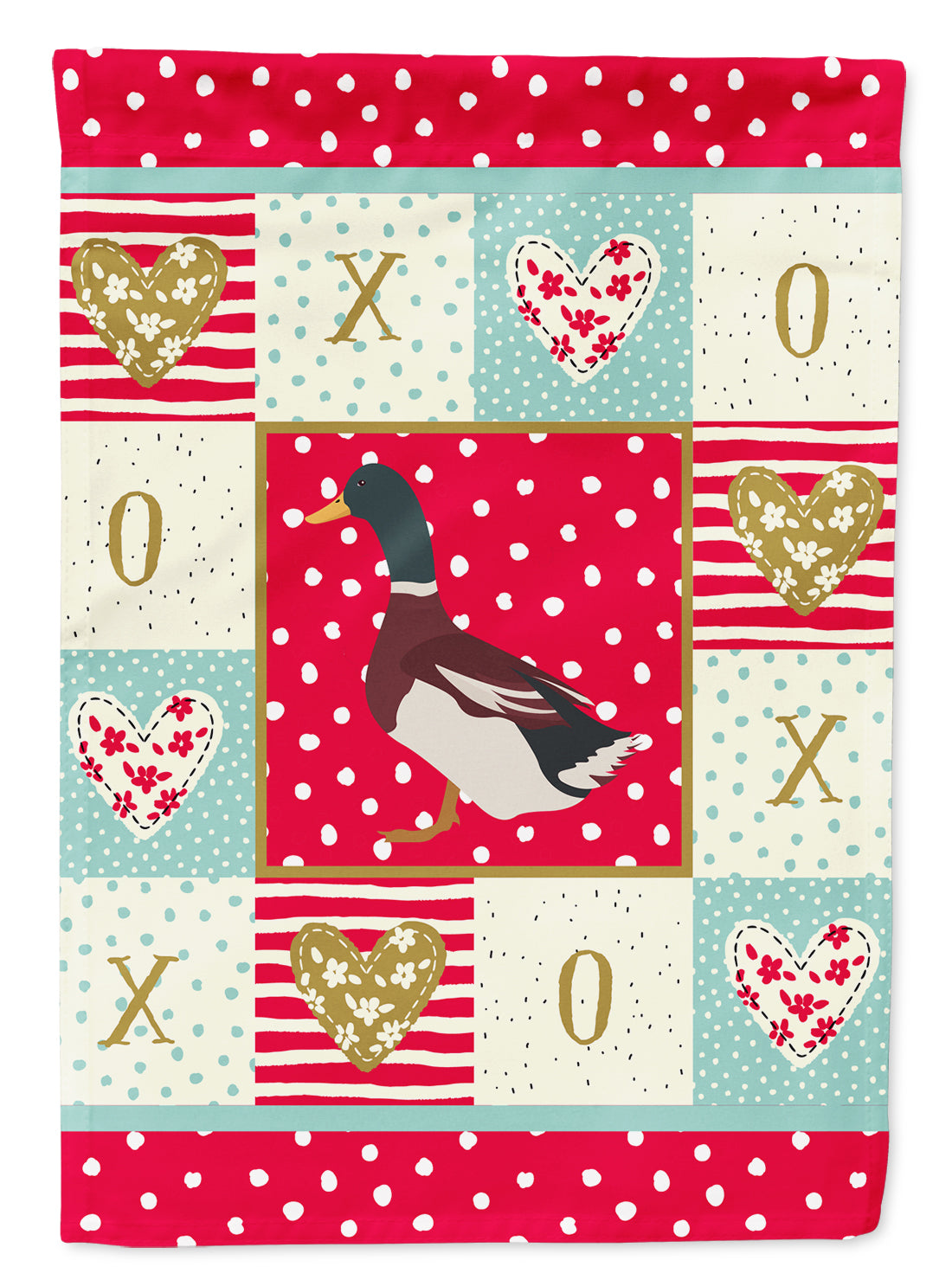 Rouen Duck Love Flag Garden Size CK5283GF  the-store.com.