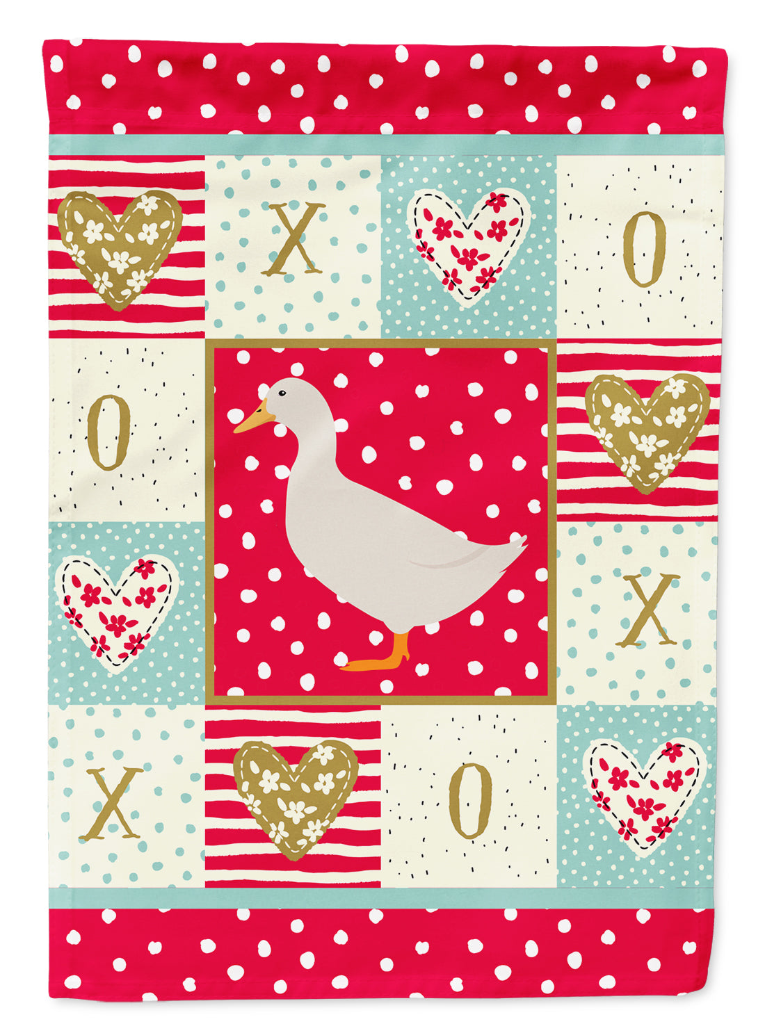 American Pekin Duck Love Flag Canvas House Size CK5287CHF  the-store.com.