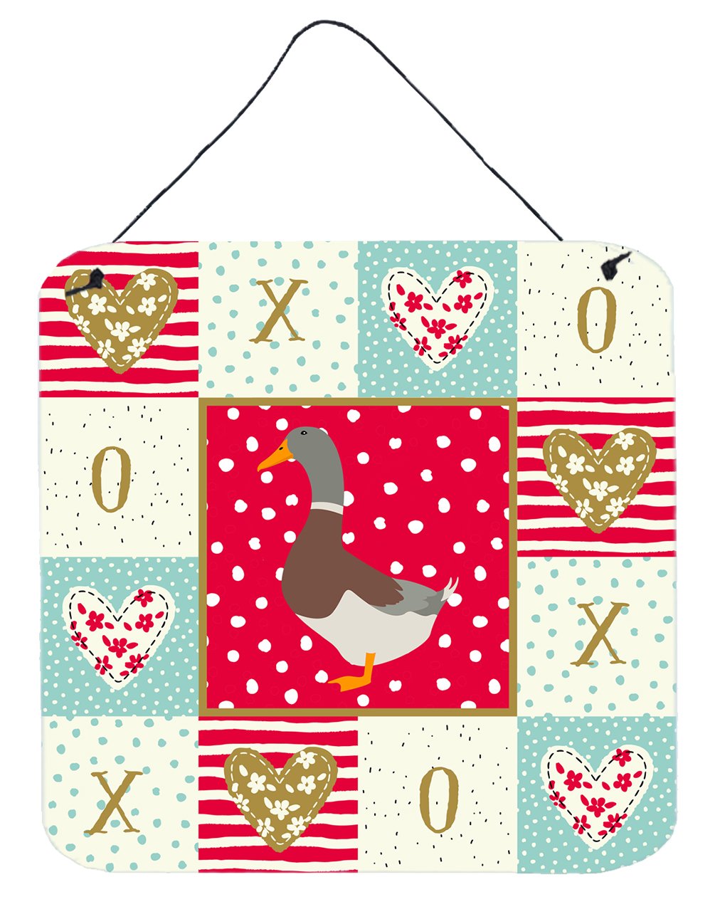 Saxony Sachsenente Duck Love Wall or Door Hanging Prints CK5290DS66 by Caroline's Treasures