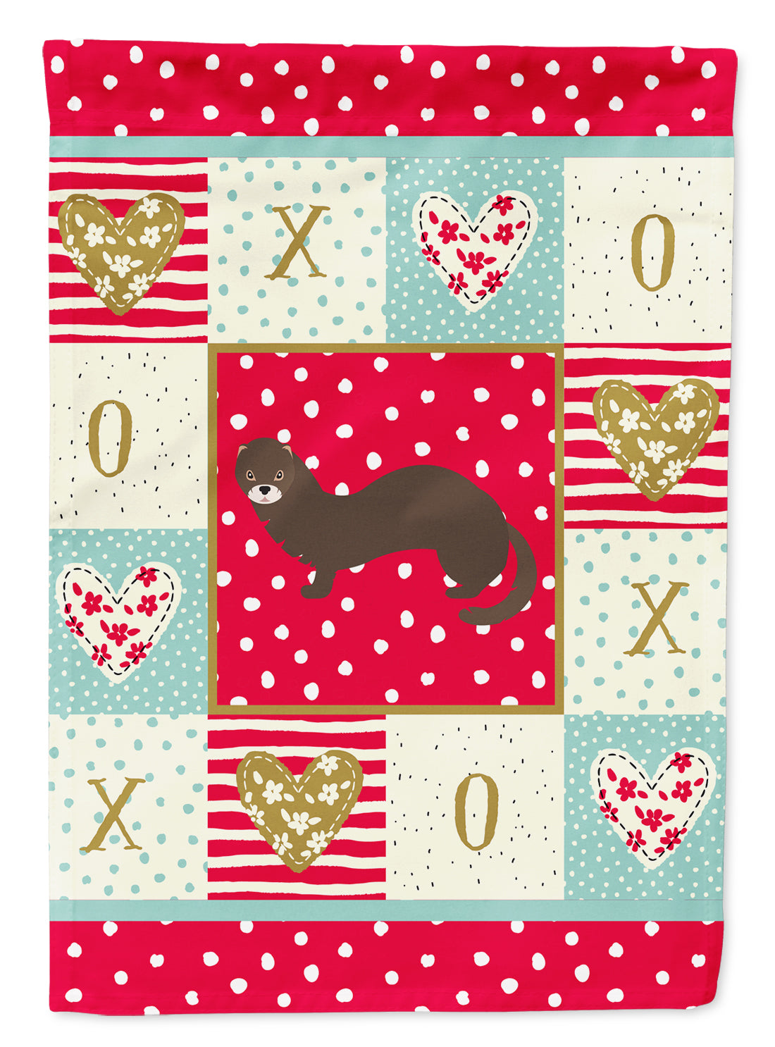 Russian or European Mink Love Flag Garden Size CK5295GF  the-store.com.