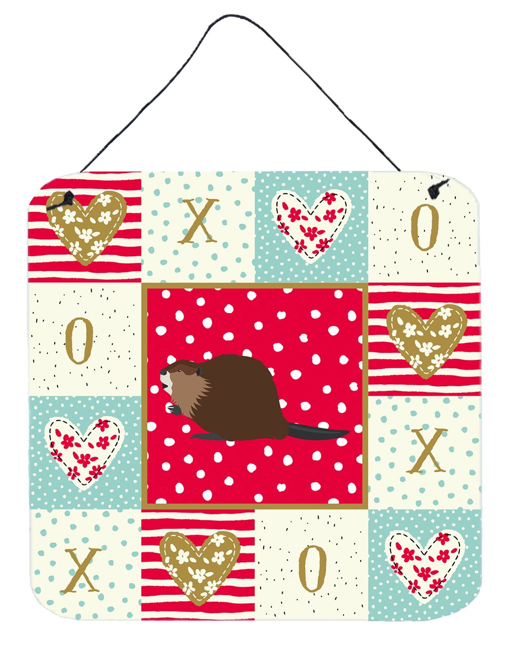 Eurasian Beaver Love Wall or Door Hanging Prints CK5300DS66 by Caroline's Treasures