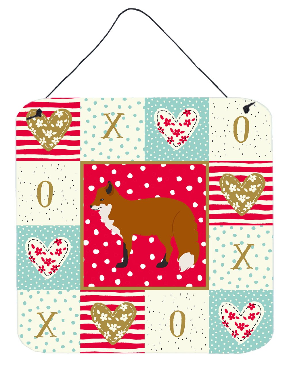 Red Fox Love Wall or Door Hanging Prints CK5303DS66 by Caroline's Treasures