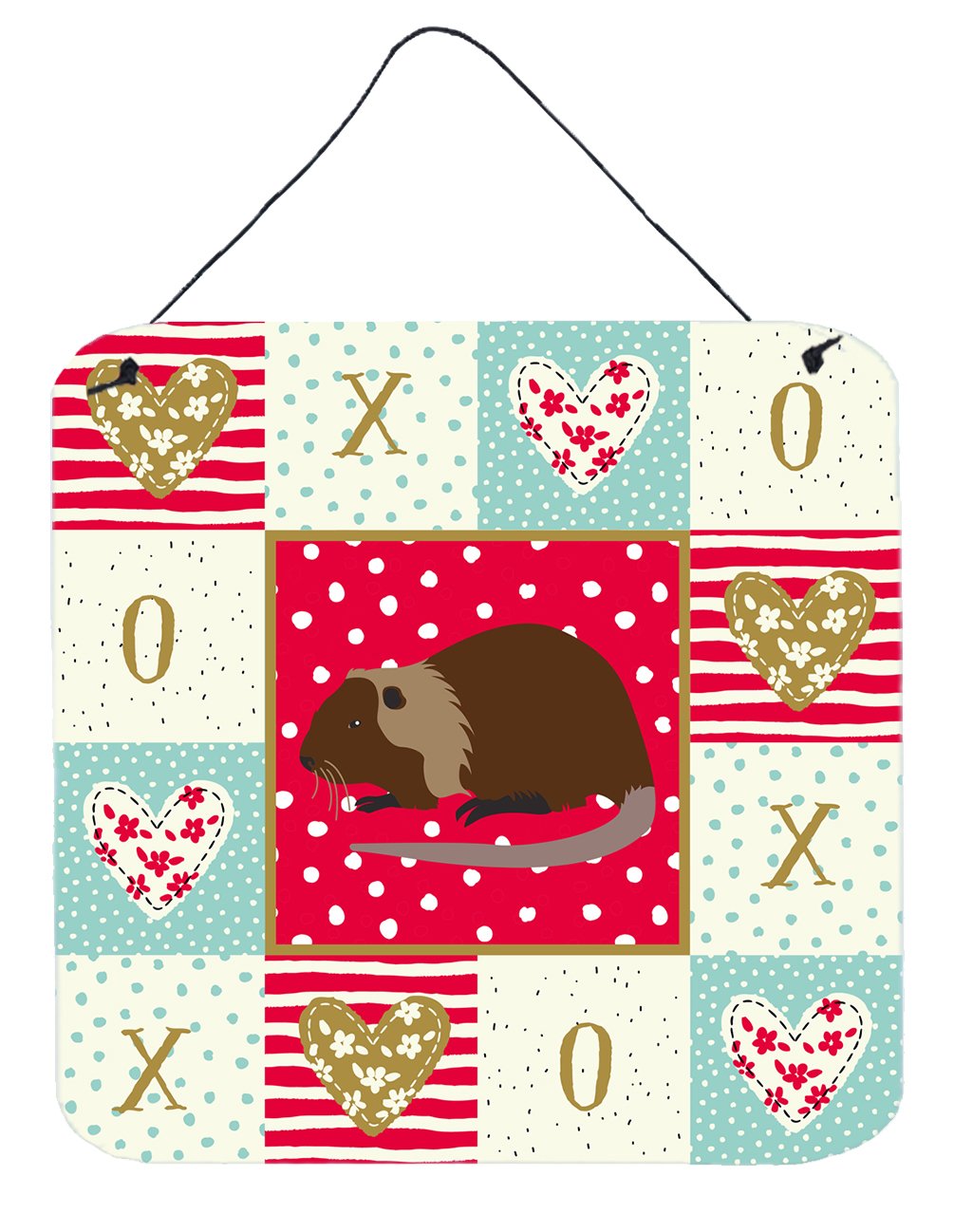 Coypu Nutria River Rat Love Wall or Door Hanging Prints CK5306DS66 by Caroline's Treasures