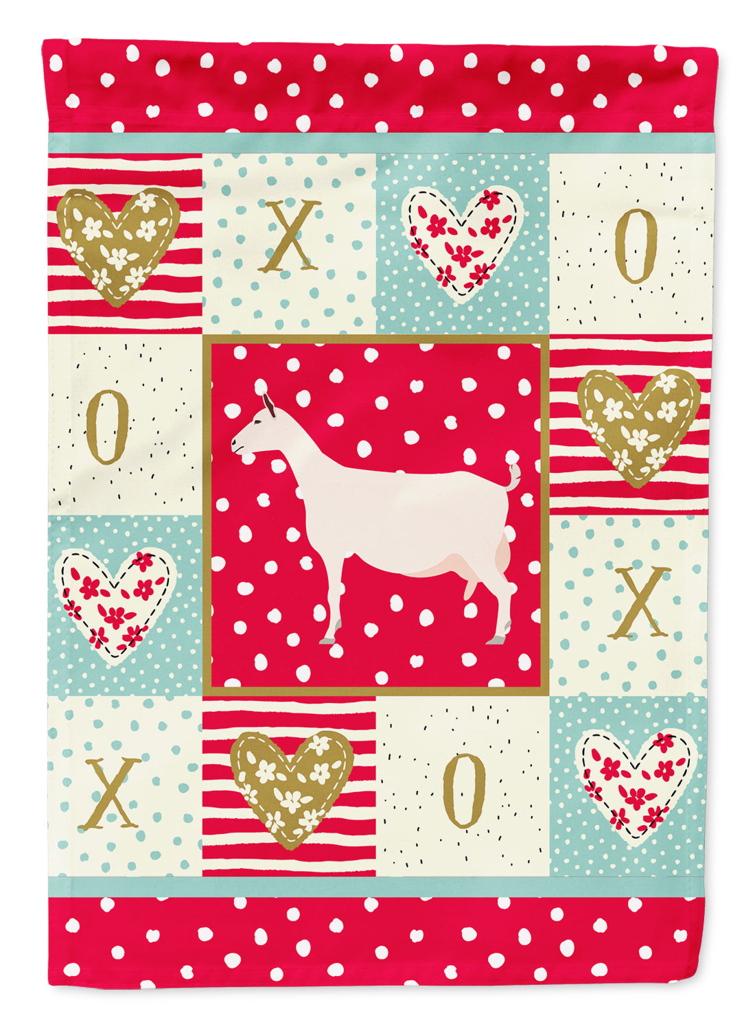 Saanen Goat Love Flag Garden Size CK5316GF  the-store.com.