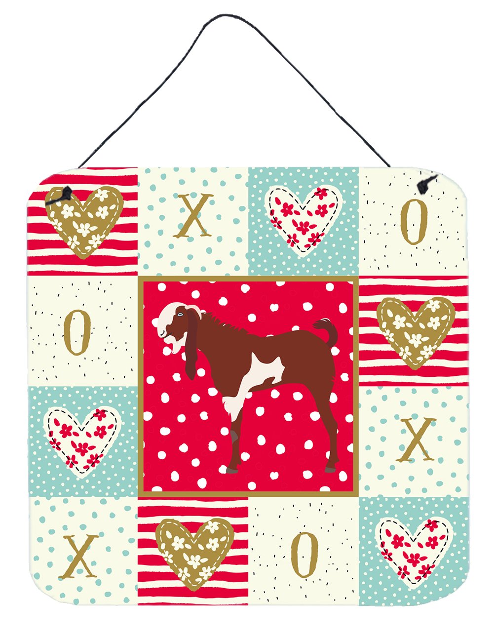 Jamnapari Goat Love Wall or Door Hanging Prints CK5317DS66 by Caroline's Treasures