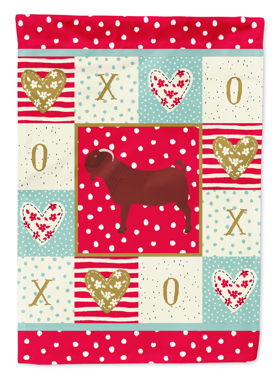 Kalahari Red Goat Love Flag Garden Size CK5318GF  the-store.com.