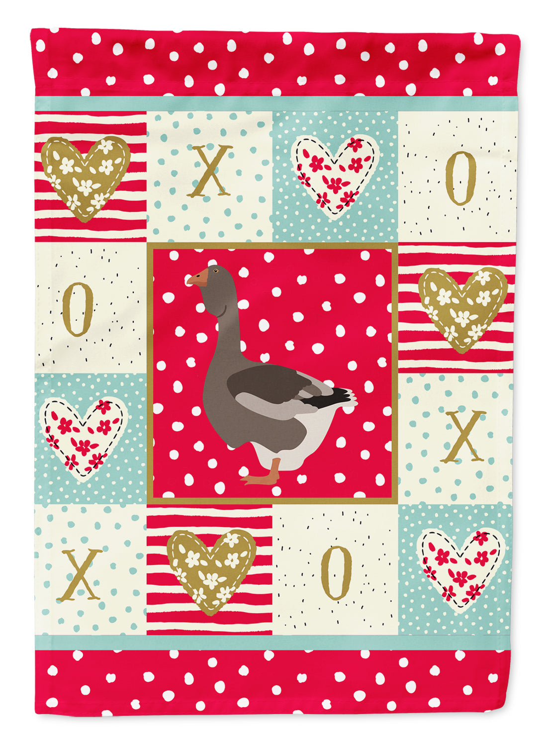 Toulouse Goose Love Flag Garden Size CK5324GF  the-store.com.