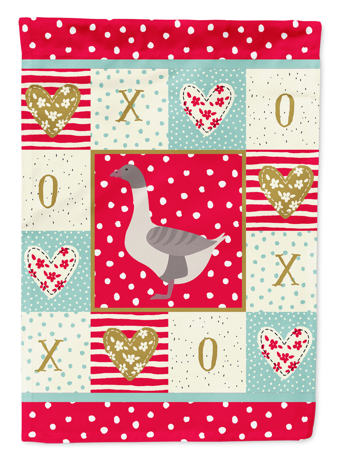 Buff Grey Back Goose Love Flag Garden Size CK5328GF  the-store.com.