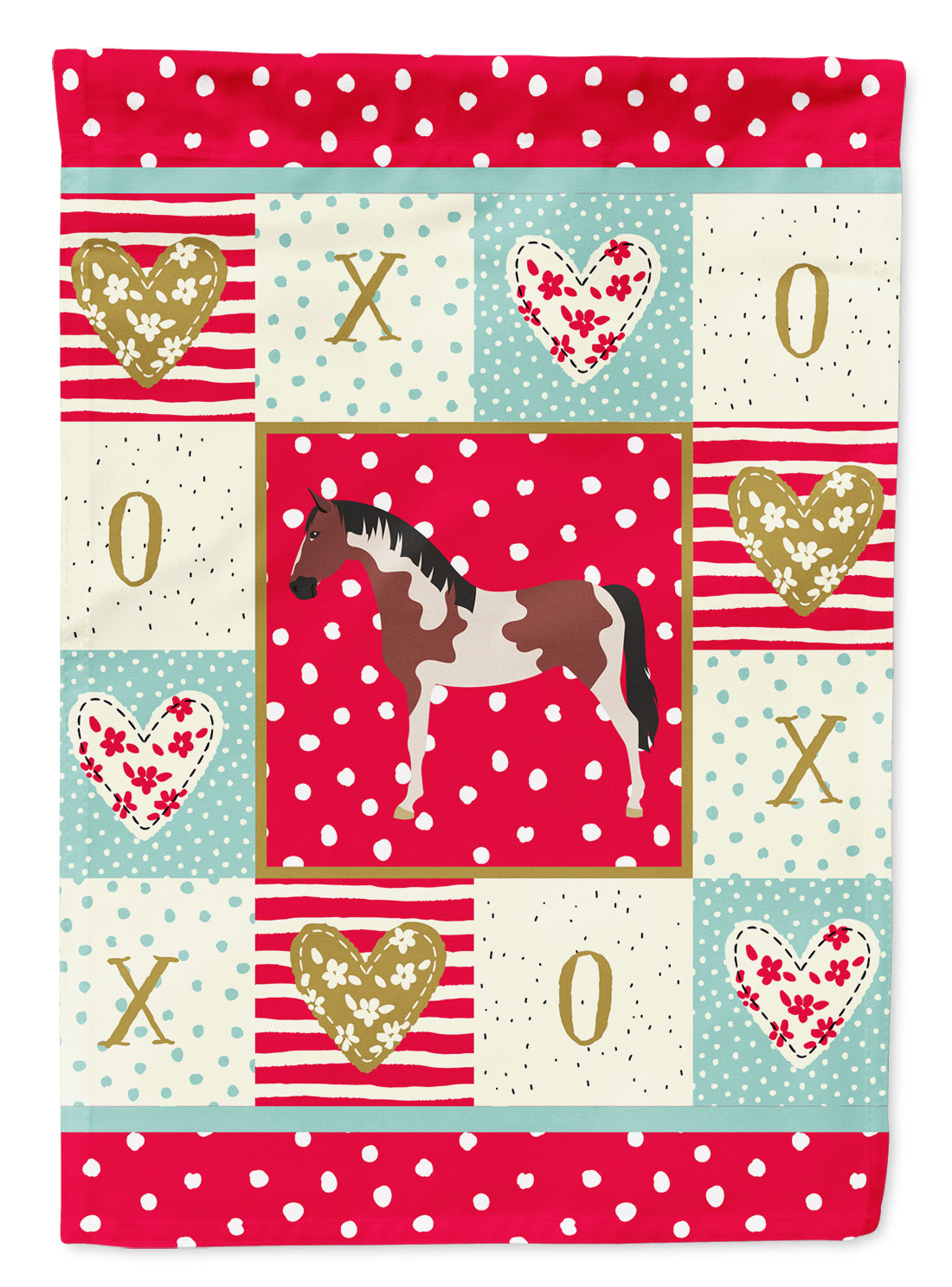 Pinto Horse Love Flag Garden Size CK5334GF  the-store.com.