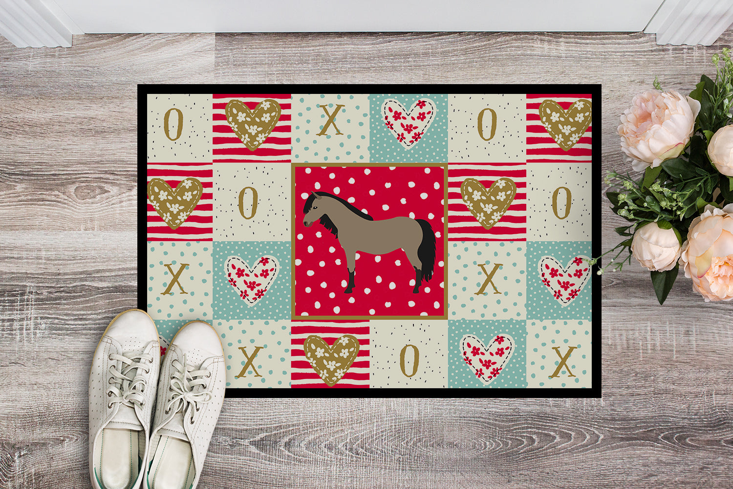 Welsh Pony Horse Love Indoor or Outdoor Mat 18x27 CK5337MAT - the-store.com