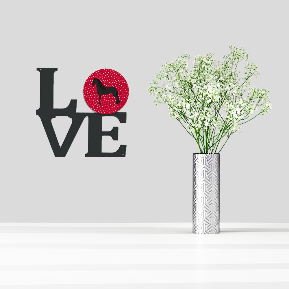 Friesian Horse Love Metal Wall Artwork LOVE CK5342WALV by Caroline's Treasures