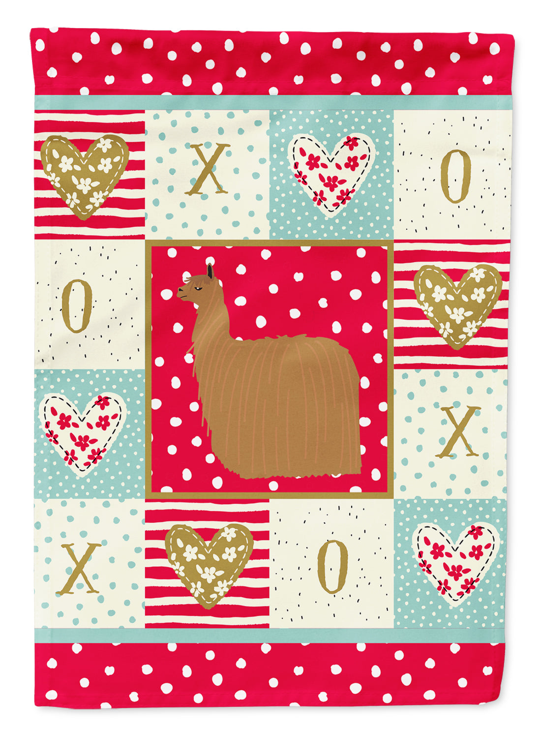 Alpaca Suri Love Flag Canvas House Size CK5347CHF  the-store.com.