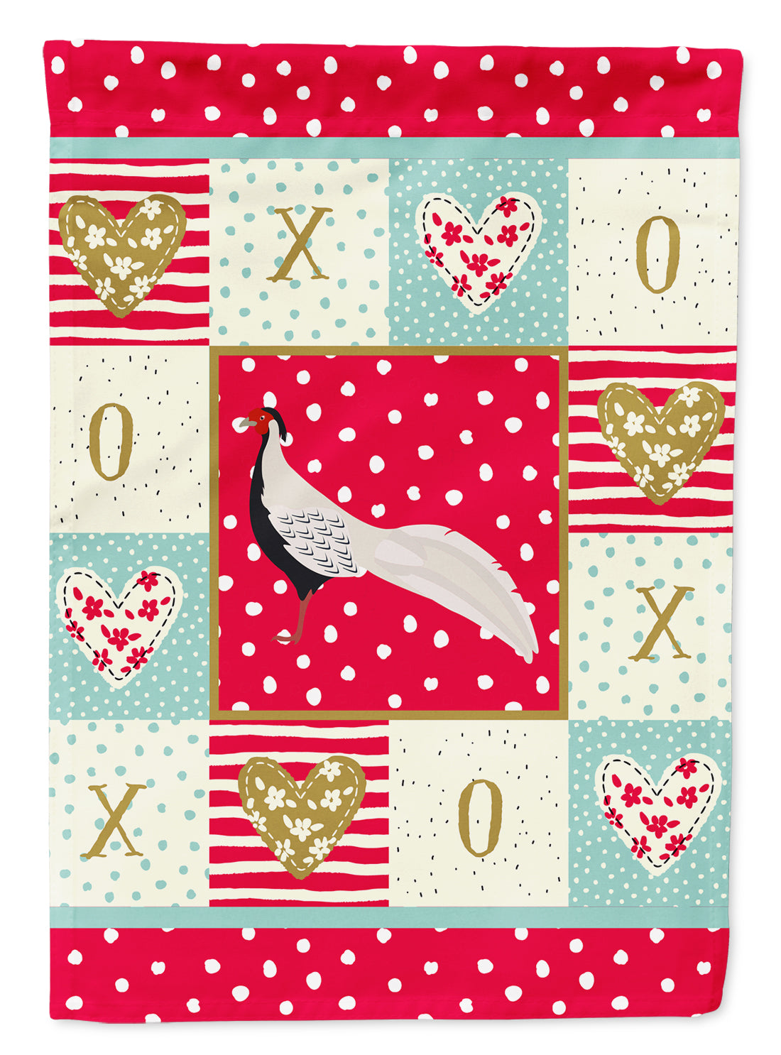 Silver Pheasant Love Flag Garden Size CK5356GF  the-store.com.