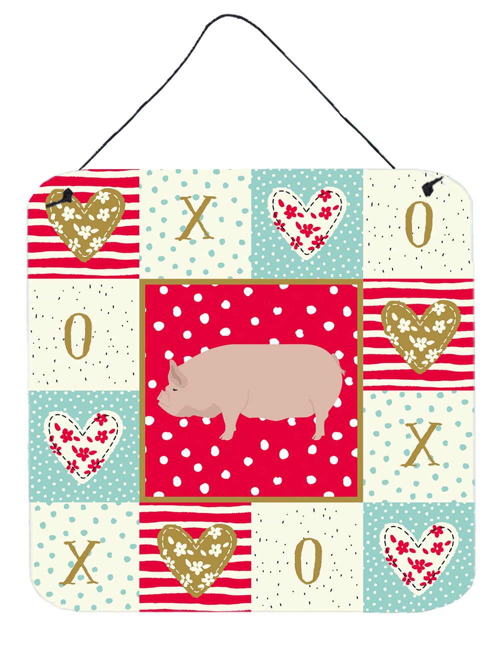 Welsh Pig Love Wall or Door Hanging Prints CK5364DS66 by Caroline's Treasures