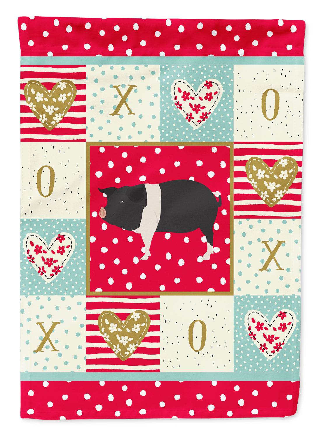 Hampshire Pig Love Flag Garden Size CK5366GF  the-store.com.