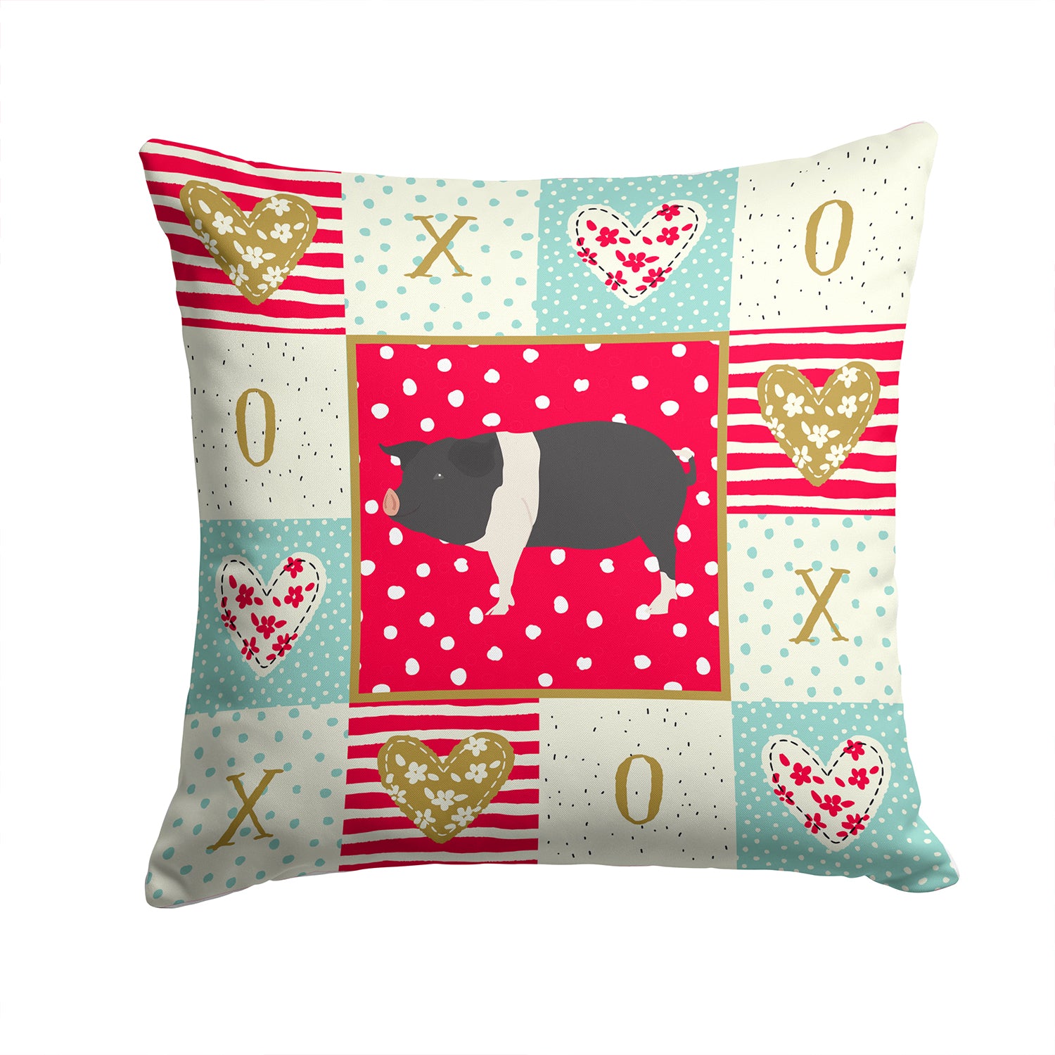 Hampshire Pig Love Fabric Decorative Pillow CK5366PW1414 - the-store.com