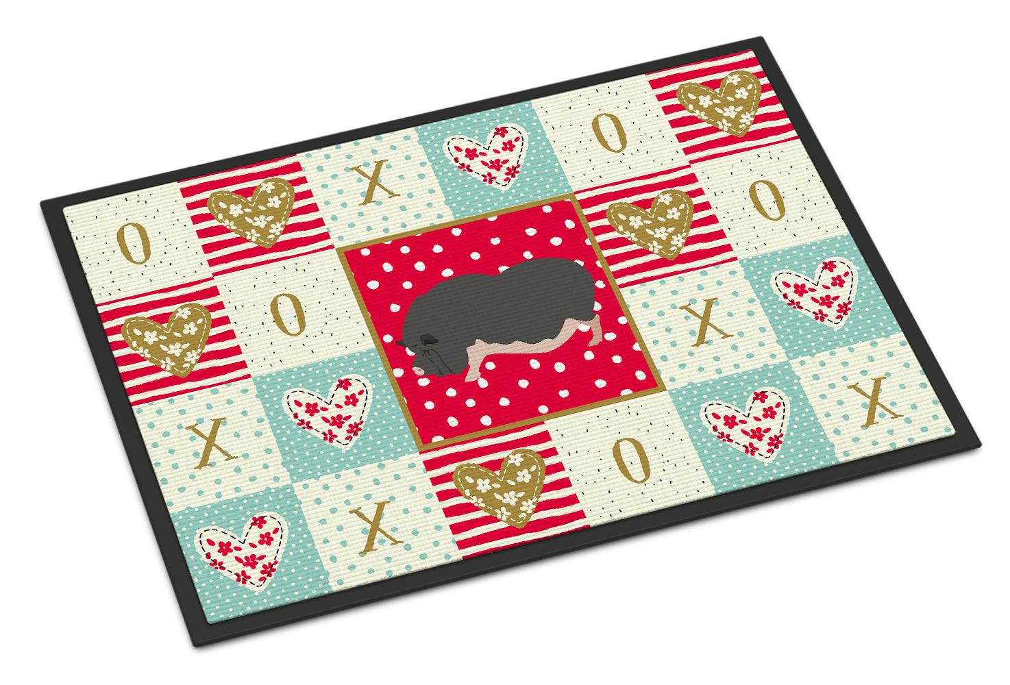 Vietnamese Pot-Bellied Pig Love Indoor or Outdoor Mat 18x27 CK5368MAT - the-store.com