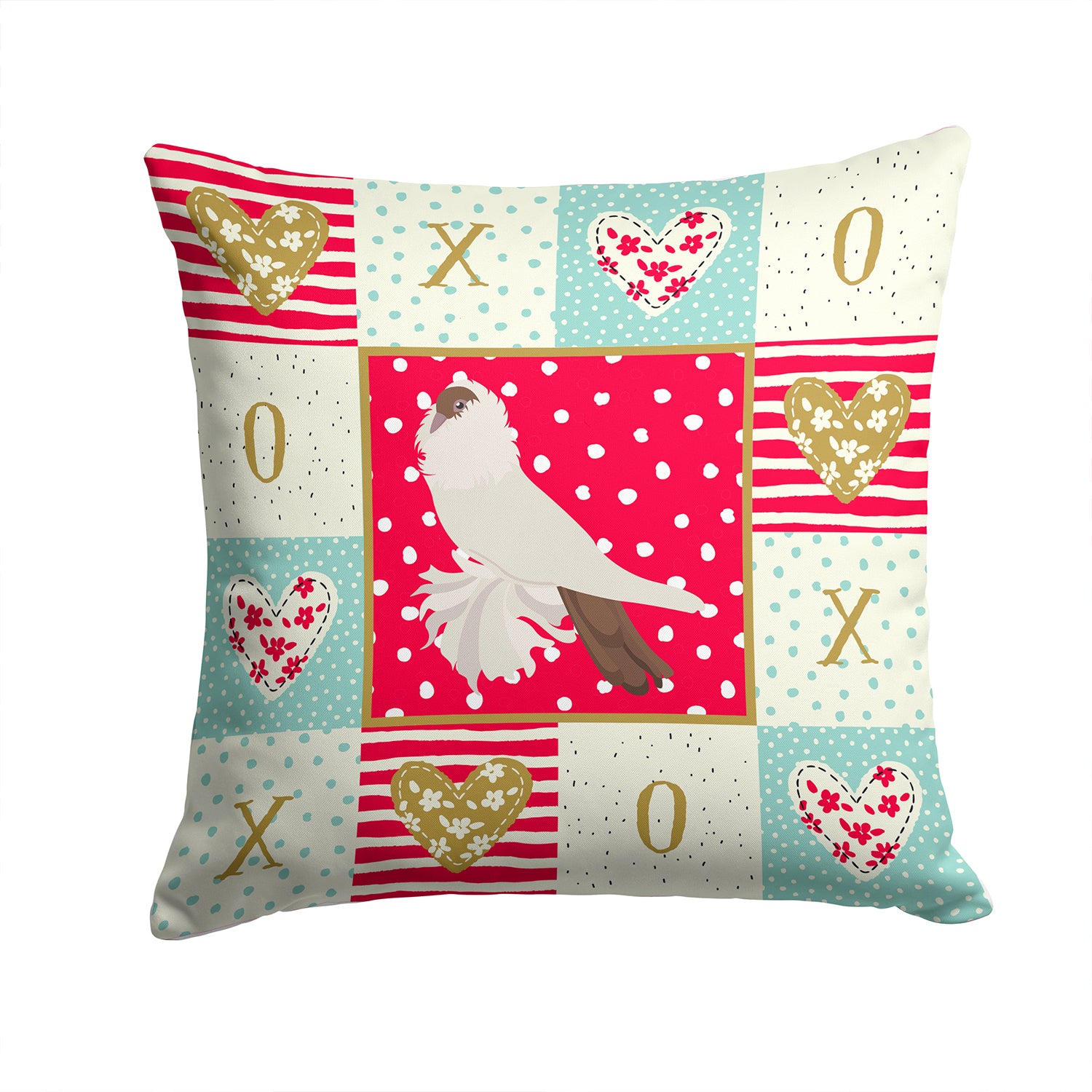 German Helmet Pigeon Love Fabric Decorative Pillow CK5371PW1414 - the-store.com