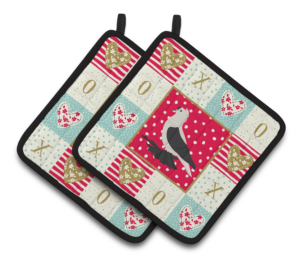 Saxon Fairy Swallow Pigeon Love Pair of Pot Holders CK5373PTHD by Caroline&#39;s Treasures