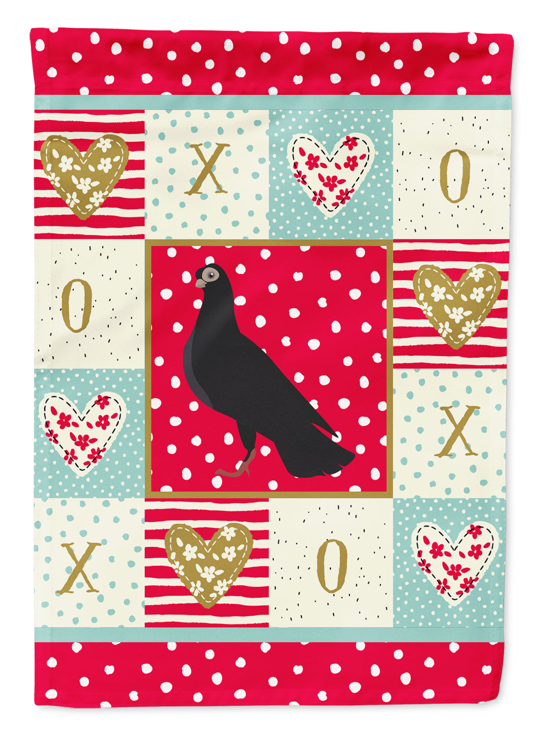 Budapest Highflyer Pigeon Love Flag Garden Size CK5374GF  the-store.com.