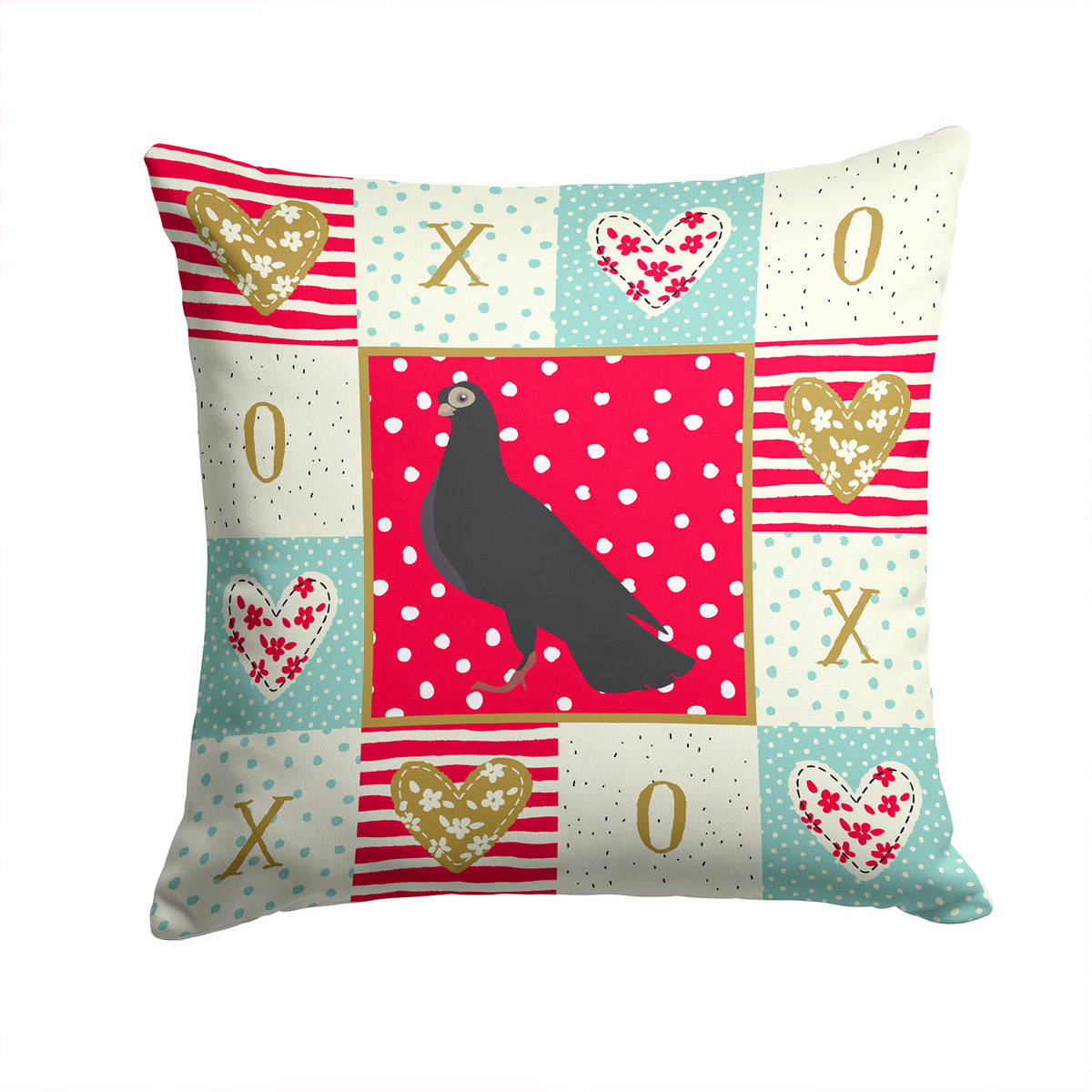 Budapest Highflyer Pigeon Love Fabric Decorative Pillow CK5374PW1414 - the-store.com