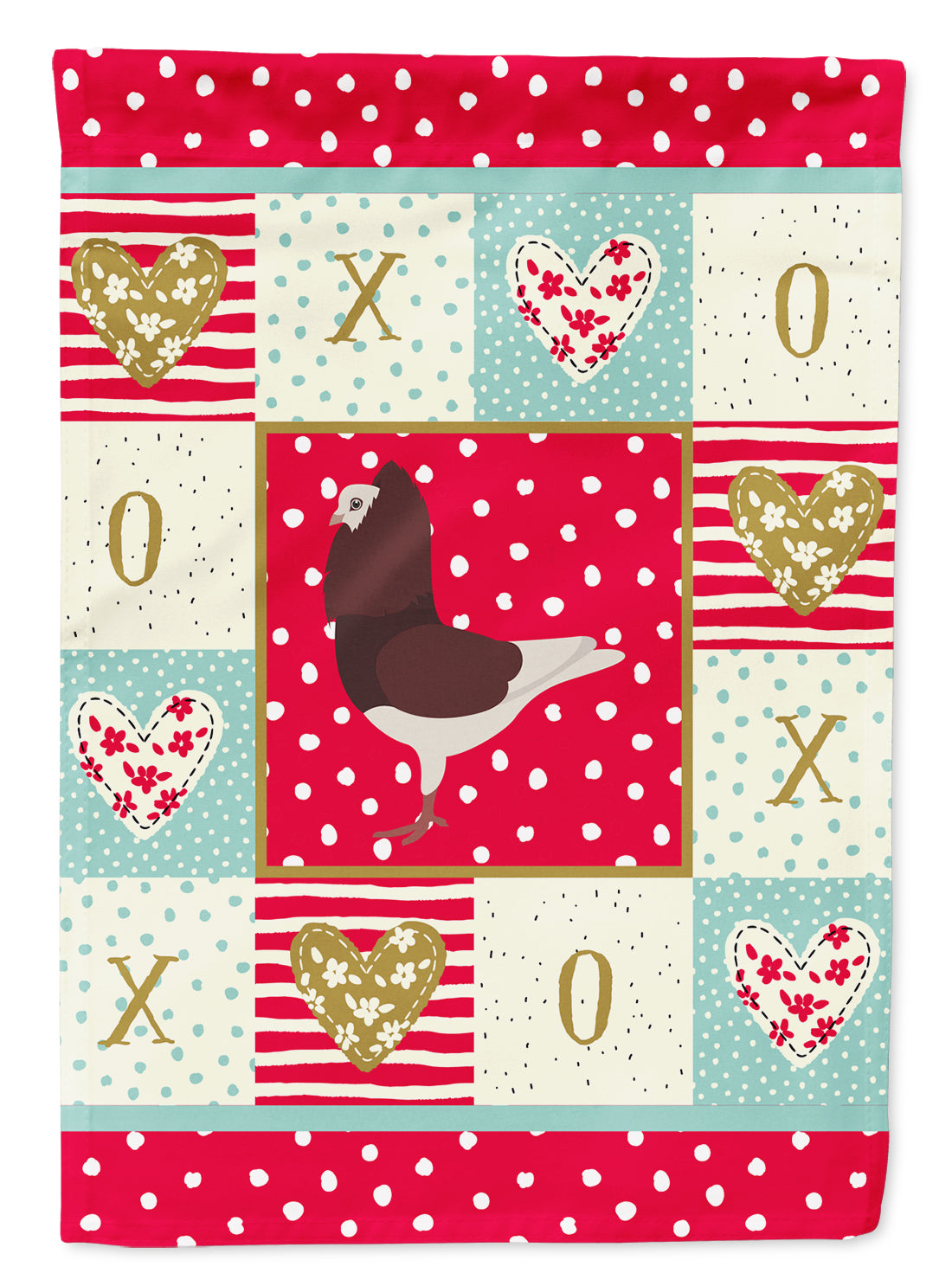 Capuchin Red Pigeon Love Flag Garden Size CK5375GF  the-store.com.