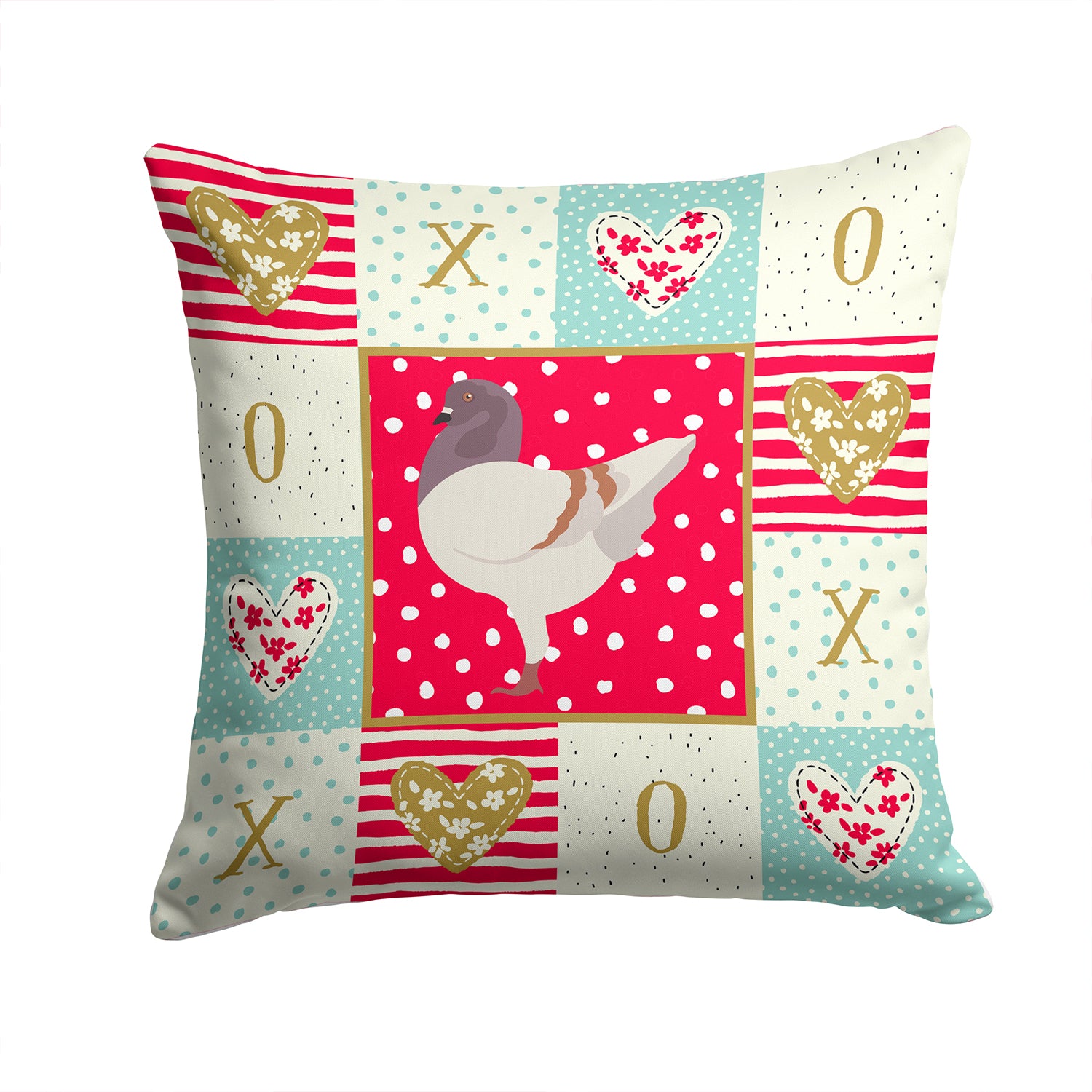 German Modena Pigeon Love Fabric Decorative Pillow CK5376PW1414 - the-store.com