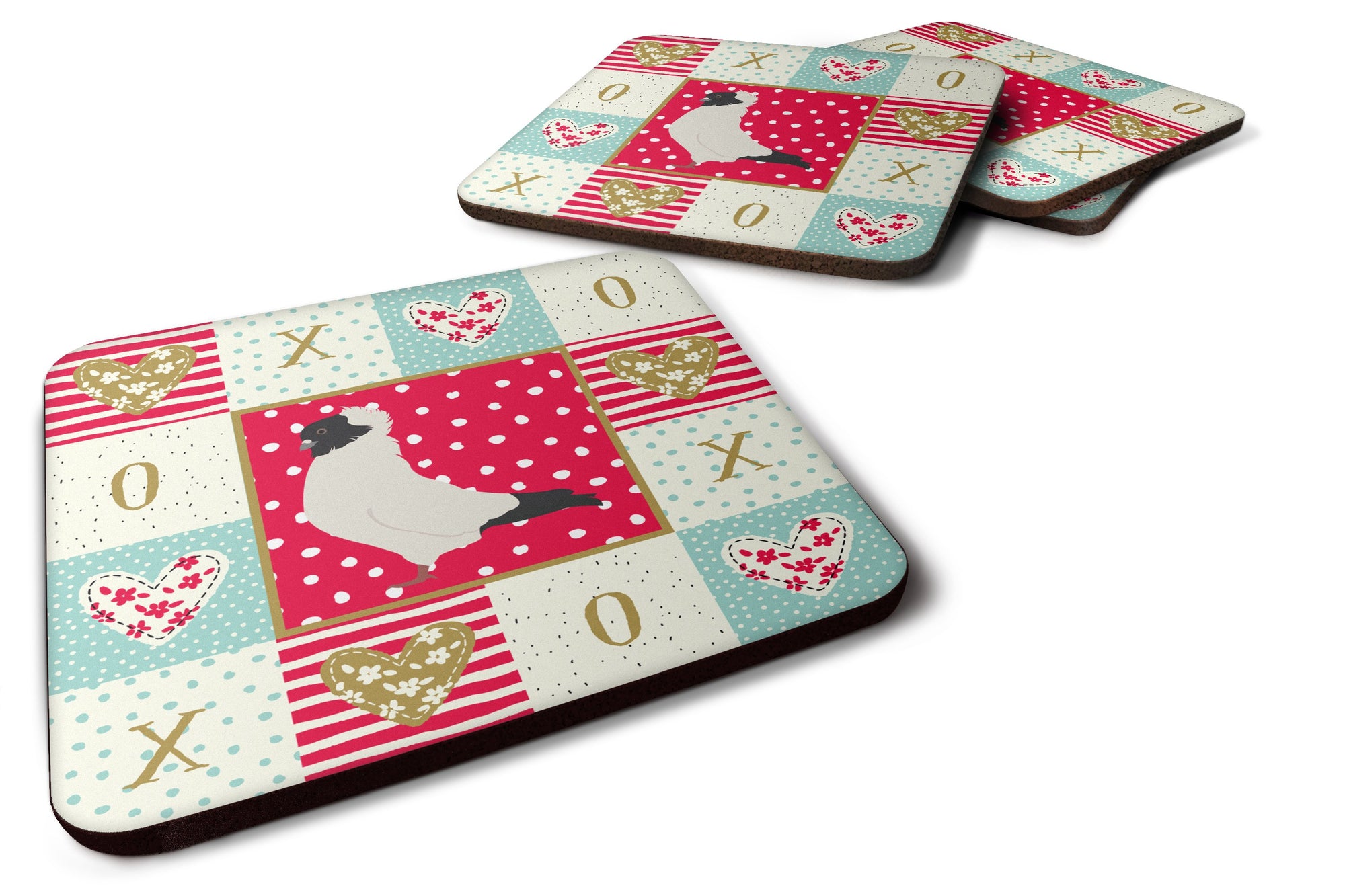 Set of 4 Nun Pigeon Love Foam Coasters Set of 4 CK5379FC by Caroline's Treasures