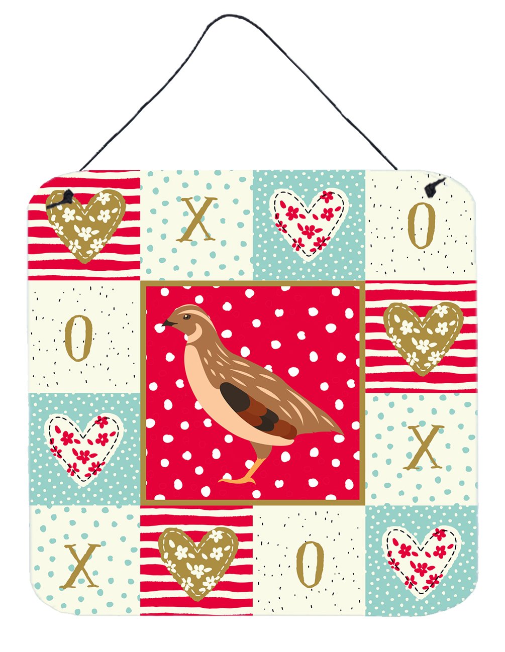 Golden Phoenix Quail Love Wall or Door Hanging Prints CK5382DS66 by Caroline's Treasures