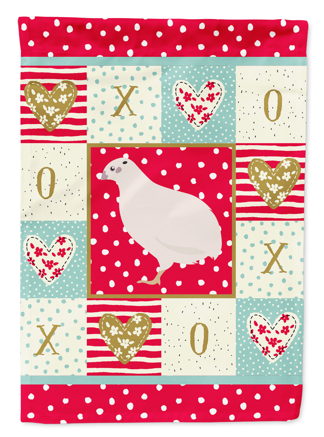 Texas Quail Love Flag Canvas House Size CK5384CHF  the-store.com.