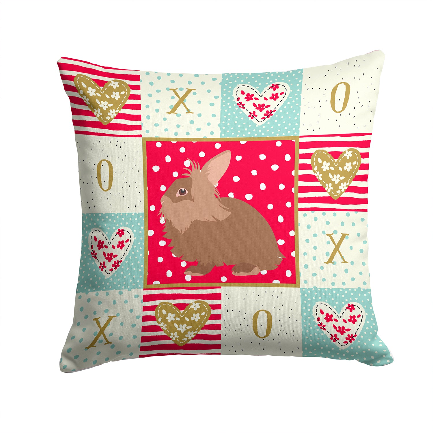 Lionhead Rabbit Love Fabric Decorative Pillow CK5387PW1414 - the-store.com