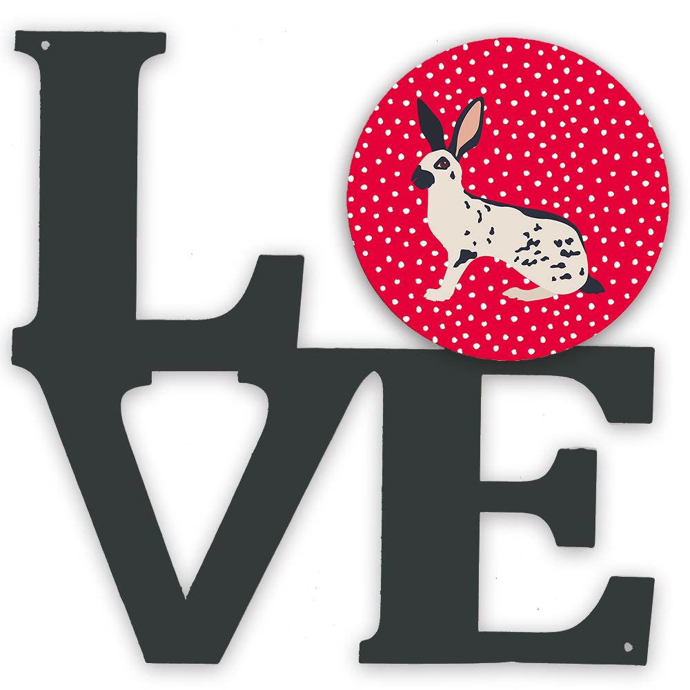 English Spot Rabbit Love Metal Wall Artwork LOVE CK5388WALV by Caroline's Treasures