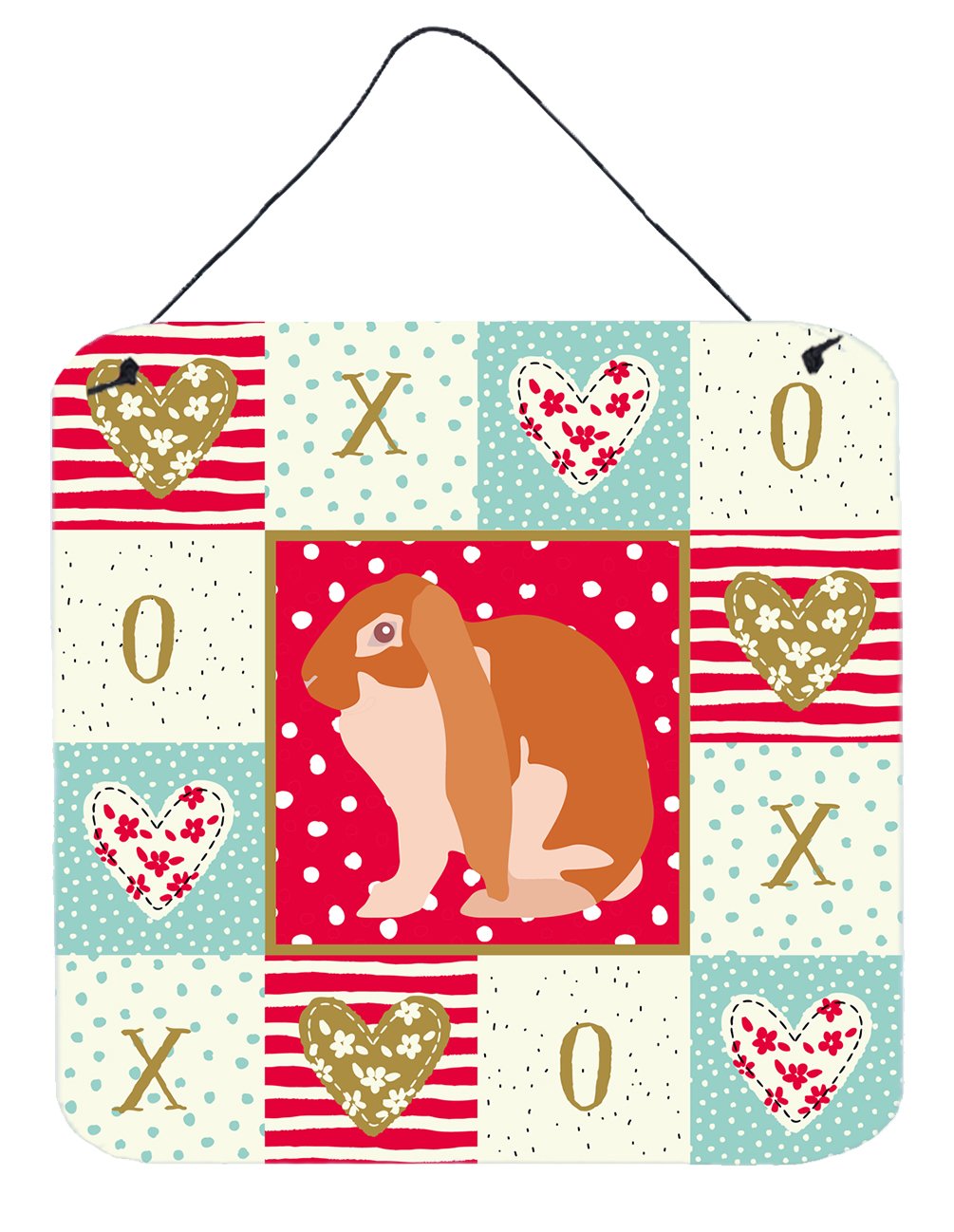 English Lop Rabbit Love Wall or Door Hanging Prints CK5389DS66 by Caroline's Treasures