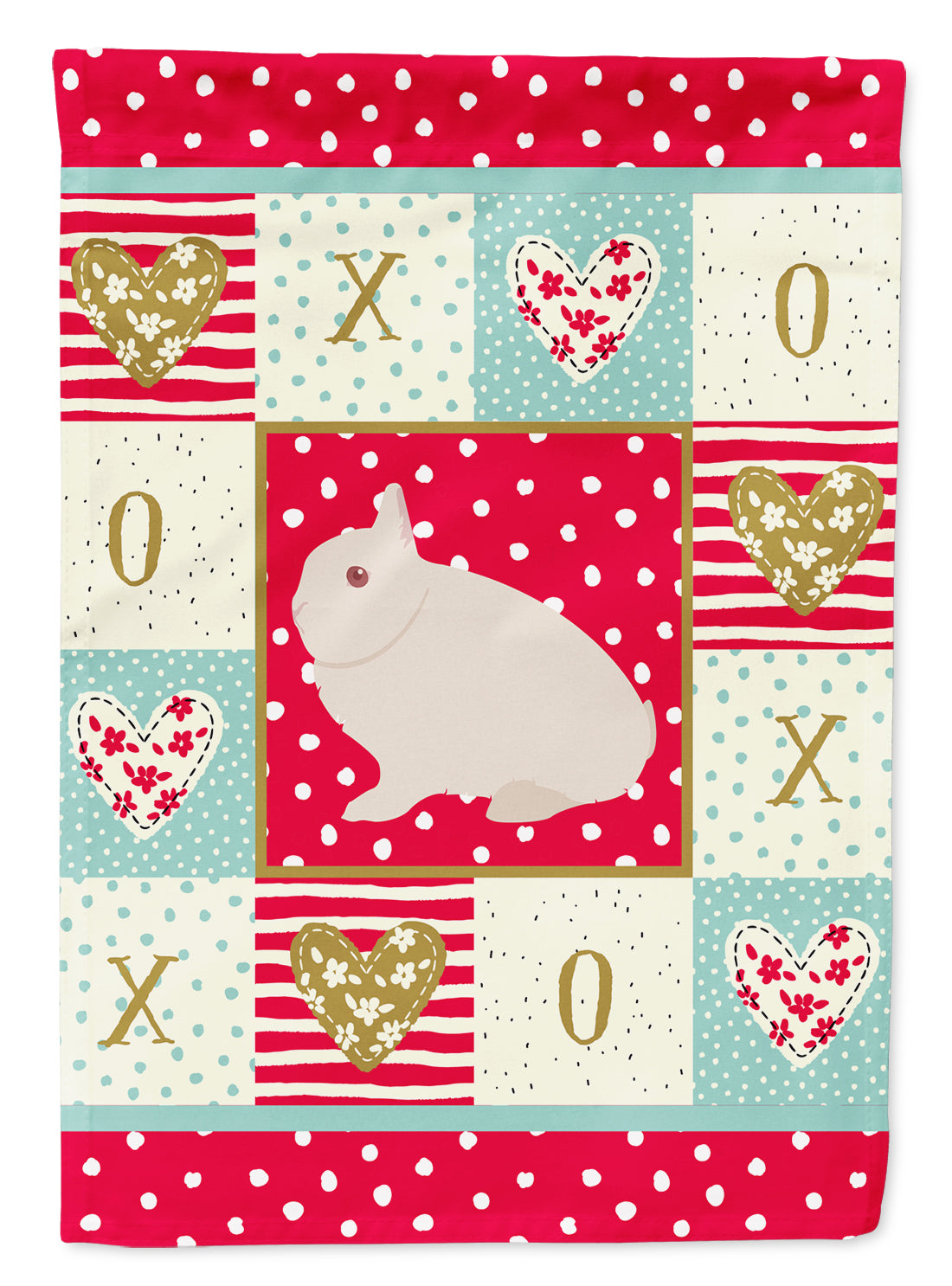 Hermelin Rabbit Love Flag Canvas House Size CK5391CHF  the-store.com.