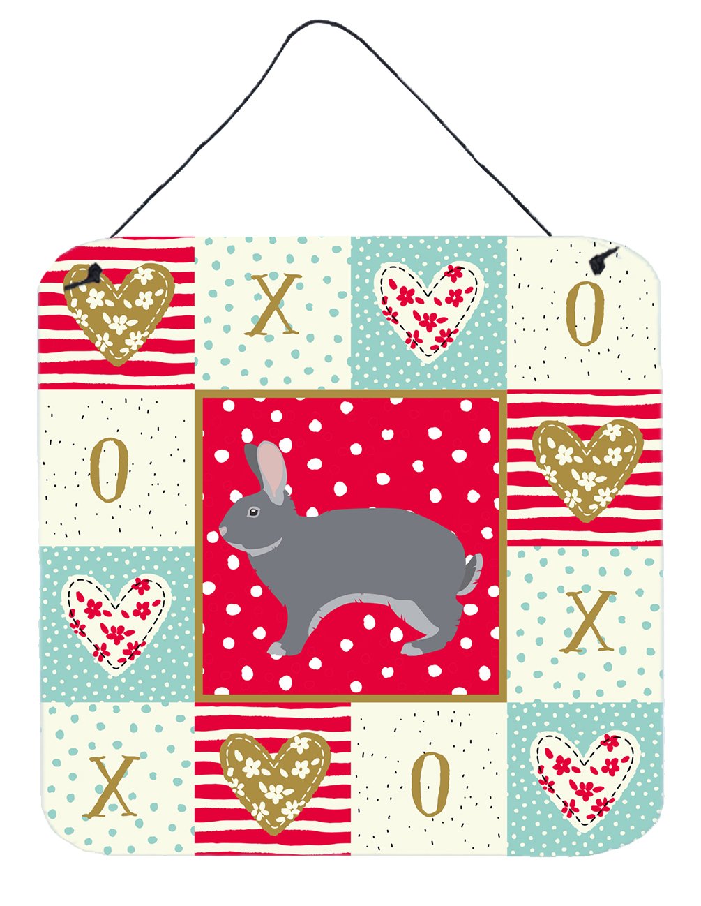 Giant Chinchilla Rabbit Love Wall or Door Hanging Prints CK5393DS66 by Caroline's Treasures