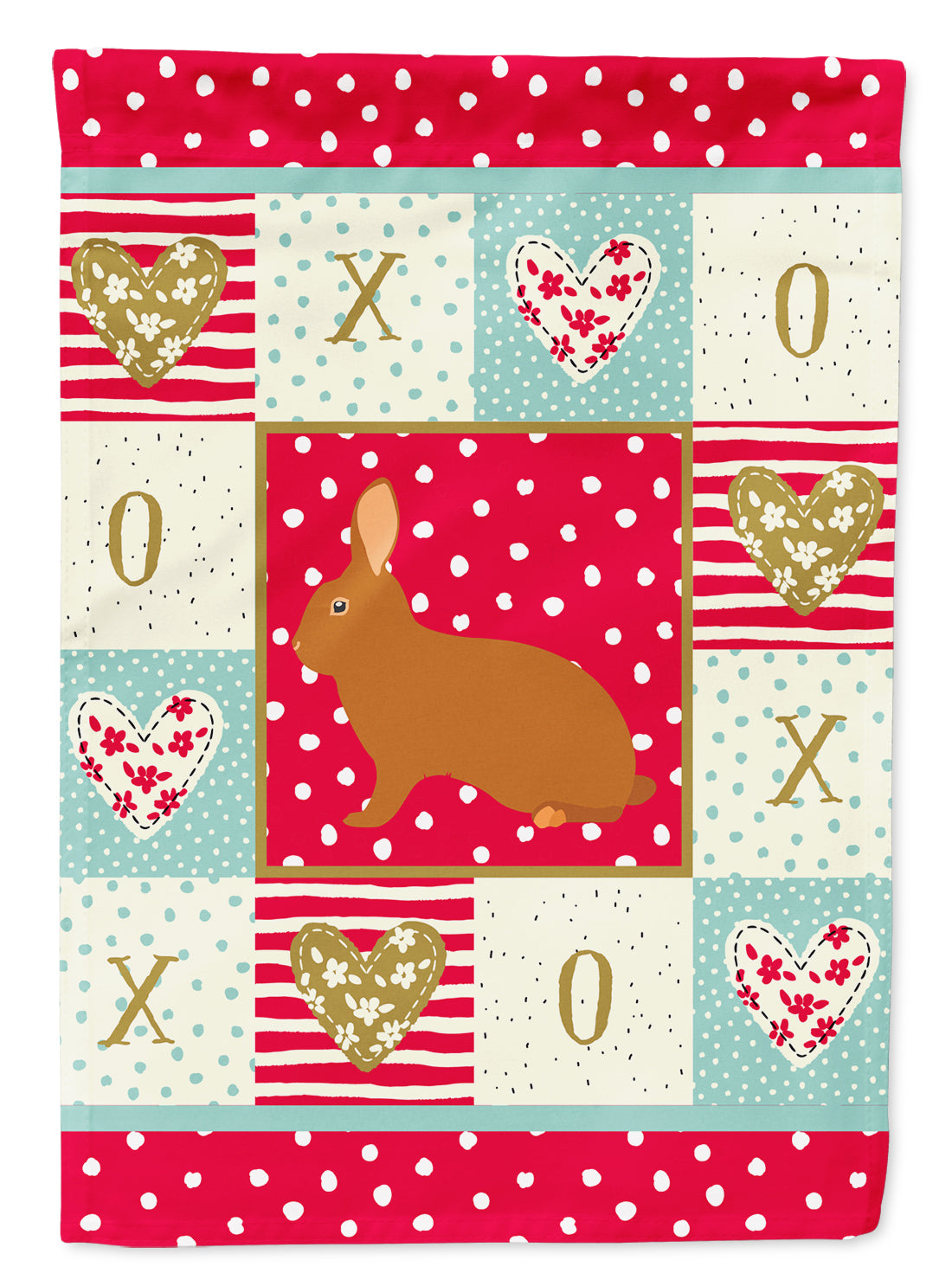 Rex Rabbit Love Flag Canvas House Size CK5396CHF  the-store.com.